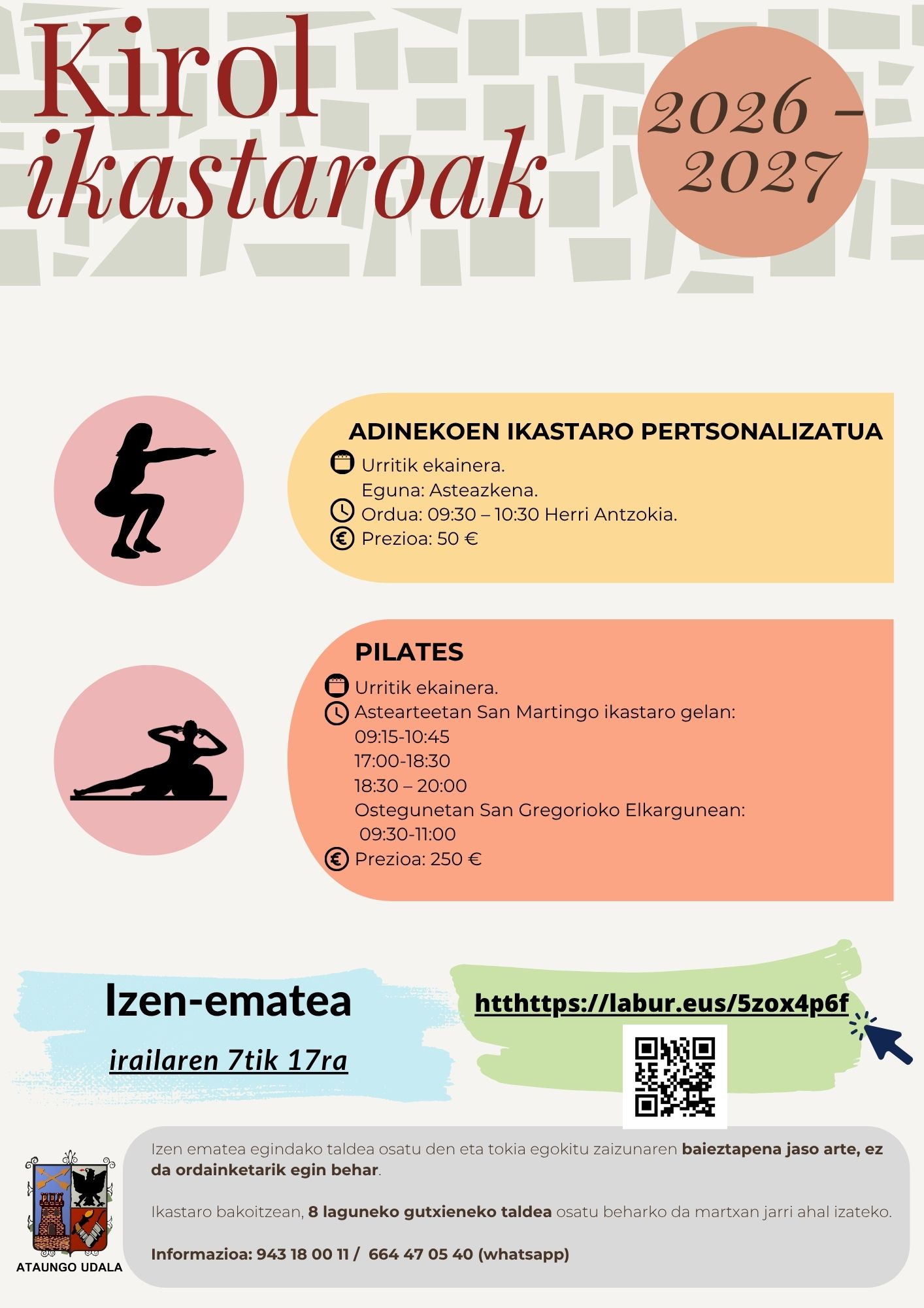 2026-2027 Kirol ikastaroak